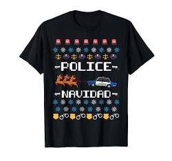 Police Navidad Ugly Christmas Sweater Polizei Weihnachten T-Shirt von BCC Santa's Christmas Shirts & Weihnachtsgeschenke