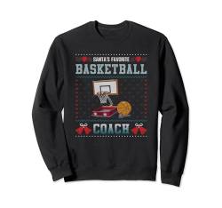Santas Favorite Basketball Coach Ugly Christmas Sweater Sweatshirt von BCC Santa's Christmas Shirts & Weihnachtsgeschenke