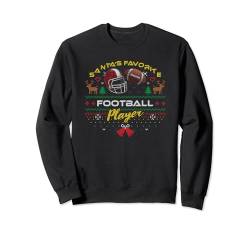 Santas Favorite Football Player Ugly Christmas Sweater Sweatshirt von BCC Santa's Christmas Shirts & Weihnachtsgeschenke