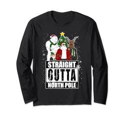 Straight Outta North Pole Weihnachtsmann Nordpol Weihnachten Langarmshirt von BCC Santa's Christmas Shirts & Weihnachtsgeschenke