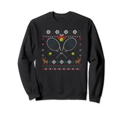 Tennis Ugly Christmas Sweater Ball Sports Player Sweatshirt von BCC Santa's Christmas Shirts & Weihnachtsgeschenke