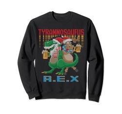 Tyrannosaufus T-Rex Bier Dynosaurier Ugly Christmas Sweater Sweatshirt von BCC Santa's Christmas Shirts & Weihnachtsgeschenke