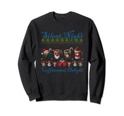 Weihnachtsmann-Kaffeetasse Kaffee Ugly Christmas Sweater Sweatshirt von BCC Santa's Christmas Shirts & Weihnachtsgeschenke