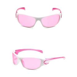 BCIOUS Futuristische Sonnenbrille Für Mädchen Vintage Sonnenbrille Teenager Hiphop Trend Nachtclub Party Sonnenbrille Für Erwachsene Teenager Futuristische Sonnenbrille Futuristische Wrap Around Neu von BCIOUS