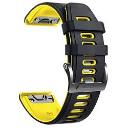 BCMCBV 26 22 mm offizielles Armband mit gleichem Absatz, für Garmin Fenix 6S 6 6X Pro 5S 5 5X Plus 3HR 935 D2, Silikon-Schnell-Armband, 22mm Fenix 6 6 Pro, Achat von BCMCBV