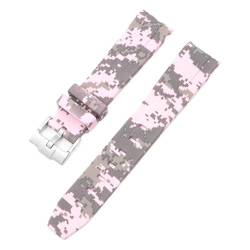 BCMCBV Camouflage-Armband für Omega für Swatch MoonSwatch, gebogenes Ende, Silikon-Gummi-Armband, für Herren und Damen, Sportuhrenarmband, Zubehör, 20 mm, 20 mm, Achat von BCMCBV