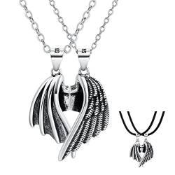 BCughia Partner Ketten, Magnet Halskette für 2 Freundschaftskette Engel und Teufel Partner Geschenke für Freundin von BCughia
