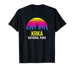 Krka National Park Croatia Retro Sunset Family Vacation T-Shirt von BDAZ