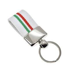 BDM - Llavero Bandera Italia, Porta llaves de Tela, llaveros Futbol, llaves coche y CASA, Hombre y Mujer. von BDM