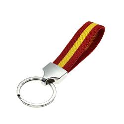 BDM Origineller Schlüsselanhänger aus Stoff mit der Flagge Spaniens. Perfekt zum Personalisieren von Schlüsseln, Autos, Taschen, Geldbörsen... Für Männer und Frauen von BDM
