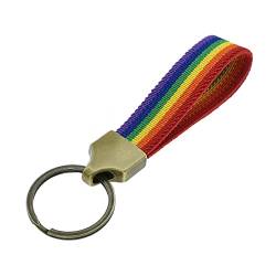 BDM Schlüsselanhänger aus Stoff mit den Farben der LGBT-Flagge. Personalisieren Sie Ihre Schlüsselanhänger mit Einer besonderen Bedeutung. von BDM