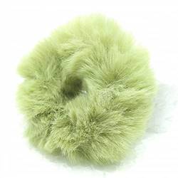 Grüner Scrunchie mit Fell, weiches Gummiband im Pompom-Stil, Stirnband, niedliche und modische Zöpfe, für Frauen oder Mädchen. von BDM