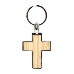 Kruissleutelhanger, christelijk kruis, zilveren kruis stalen sleutels voor mannen en vrouwen von BDM