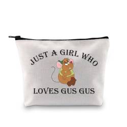 BDPWSS Gus Gus Gifts Make-up-Tasche, inspiriert von Cinderella, Gus Cinderella, Geschenke, Just a Girl Who Loves Gus Gus, Reise-Kulturbeutel, Wer liebt Ggus Bag, modisch von BDPWSS