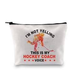 BDPWSS Hockey Coach Gifts Coach Thank You Gift I'm Not Yelling This Is My Hockey Coach Voice Hockey Makeup Bag For Coach, Coach Hockey Voice Bag, modisch von BDPWSS
