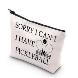 BDPWSS Pickleball-Make-up-Tasche, Pickleball-Liebhaber, Geschenk, Pickleball-Spieler, Geschenk Sorry i Can't i Have Pickleball-Reißverschluss-Tasche für Pickleball-Fans, carry-on-9-inch, Wasserdicht von BDPWSS