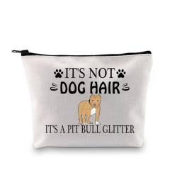BDPWSS Pit Bull Mom Gifts Pit Bull Geschenk für Hundeliebhaber, Hundebesitzer, Geschenk, It's Not Dog Hair It's a Pit Bull, Glitzer, Make-up-Tasche, Pitbull-Tasche für Hundehaare, modisch von BDPWSS