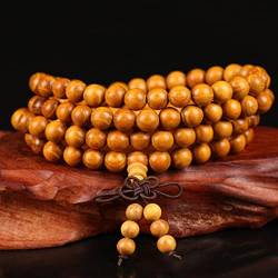 1 x Verlängerung Holz Gebetskette tibetisch-buddhistisches Mala Buddha Armband Rosenkranz Holz Armreif Schmuckperlen 6 mm von BDSTT