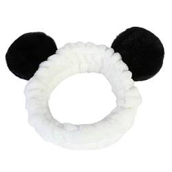 BDToy frauen damen flauschigen elastischen haarband panda ohr niedlichen kopf schöne haarband stirnband von BDToy