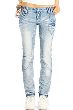 BE STYLED Damenjeans Low Waist Straight Jeans Hose, gerade Designer Jeans j22g-1 M von BE STYLED