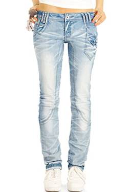 BE STYLED Damenjeans Low Waist Straight Jeans Hose, gerade Designer Jeans j22g-1 S von BE STYLED