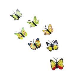 BEALIFE 7 teile/satz Exquisite Handwerkskunst Bunte Schmetterlinge Haar Clips Für Teenager Frauen Schmetterlinge Snap Haar Clips Legierung, gelb 4.5cm von BEALIFE