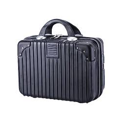 BEALIFE Premium Gepäck Kosmetikkoffer für stilvolle und organisierte Reisende, professioneller Aufbewahrungsbox Koffer, verschleißfest, Geheimnisvolles Schwarz, 14 Zoll von BEALIFE