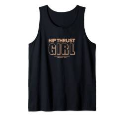 Hip Thrust Girl Beige Bodybuilding Workout Gym Fitness Tank Top von BEAST ON