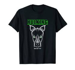 Nashorn Kopf Bodybuilding Gym Fitness Training Hulking Grün T-Shirt von BEAST ON