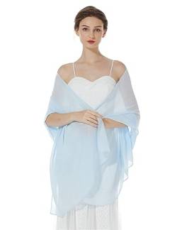 BEAUTELICATE Chiffon Schal Stola Damen Festlich Elegante Tücher Schultertuch Stola für Abendkleider Braut Festlich Sommer Hochzeits von BEAUTELICATE