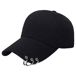 BEAUTYBIGBANG Unisex Basecap Damen Herren Kappe Baseball Cap Mütze Baseball Cap Version K-Pop Stil V Hysteresenhut für Sport Outdoor Schwarz & Weiß Jungen Mädchen (Schwarz) von BEAUTYBIGBANG