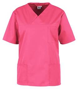BEB Damen Kasack Basic Unisex Medizinisches Schlupfhemd, Rosa, 4XL von BEB
