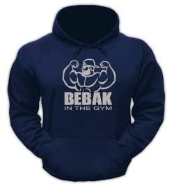 bebak Herren Gym Hoodie | Pullover Kleidung für Männer Bodybuilding Top Sweatshirt Bear Bodybuilder S M L XL 2XL 3XL 4XL 5XL, navy, L von BEBAK