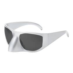 BEBIKR Futuristische Sonnenbrille Für Mädchen Vintage Linsenbrille Teenager Hiphop Trend Nachtclub Party Sonnenbrille Für Erwachsene Teenager Y2k. Futuristische Sonnenbrille Y2k. Futuristische Y2k von BEBIKR
