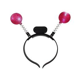 BEBIKR Haarband für Damen, modisch, für Erwachsene, Kinder, leuchtende, metallische Antennenform, LED-Haarband, Bühne, Halloween, Party, Frauen-Styling-Stirnband von BEBIKR