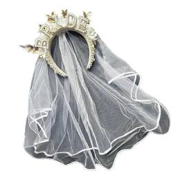 Braut Stirnband Für Brautparty Junggesellenabschied Künstliche Perle Eleganter Haarreif Hochzeitszeremonie Kopfbedeckung Haarteil Für Formelle Anlässe von BEBIKR