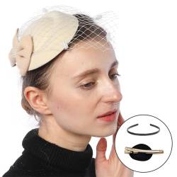 Frauen Bowknot Fascinator Mit Stirnbändern Und Clip Hochzeits Party Kopfbedeckung Haarteile Fascinator Hüte Für Verschiedene Frisuren Haar Accessoires von BEBIKR