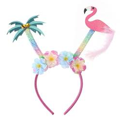 Haarband für Damen, Sommer-Haarreifen, Kopfbedeckung für Party, Stirnband, Hawaii-Party, Palme, Kaktus, Flamingo, Themenversammlung von BEBIKR