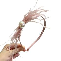 Haarband für Damen, Vintage-Fascinator, exquisite Perle für Teaparty, Hochzeitskostüm, elegante Perlen-Kopfbedeckung für Hochzeit von BEBIKR