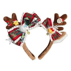Haarband für Damen, Weihnachts-Lolitas-Haarspange mit Hut/Hirschgeweih, handgefertigt, Lolitas, Haarschmuck für kleine Mädchen und Frauen von BEBIKR