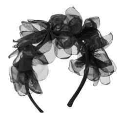 Haarband für Damen, schöne Tüll-Haarbänder, Foto-Requisiten, Tüll-Stirnband, Party-Kopfschmuck, großes Blumen-Stirnband für Musikfestivals von BEBIKR