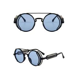 Runde Polarisierte Vintage Sonnenbrille Mit Farbigen Gläsern Outdoor Brille Gothic Steampunk Rahmen Sonnenbrille Stilvoll von BEBIKR