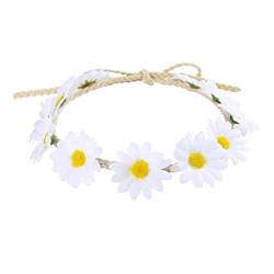 Sonnenblumenkranz, gewebtes Stirnband für Damen, Mädchen, Strand, Sonnenhut, dekoratives Accessoire, Stirnband und Wickeltuch von BEBIKR