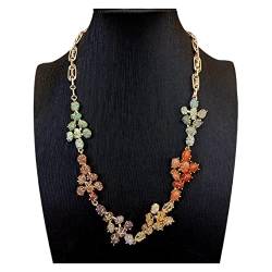 BEDNL Natürliche Edelstein-Halsketten-mehrfarbige Erklärungs-Halsketten-Frauen-Schmucksachen WEISHENYIN von BEDNL