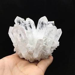 BEDNL Quarz-Dekoration, 1 Stück, natürlicher weißer Kristall-Cluster, Edivation-Kristall, Heimbüro-Schaukel WEISHENYIN (Material : 600-700g) von BEDNL