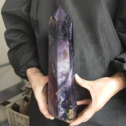 BEDNL Quarz-Dekoration, natürlicher lila Drachenstein, Quarz, Reiki-Edelstein, heilende Kristallstäbe, Punkte WEISHENYIN (Material : 900-1000g) von BEDNL