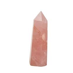 BEDNL Quarz-Dekoration, natürlicher rosa Kristall, sechseckiges Prisma, Kristallsäule, sechseckige Säule, geeignet for die Dekoration WEISHENYIN (Material : 9-10cm) von BEDNL