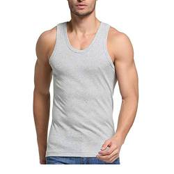 Herren Bauch Weg Shirt Shapewear Unterhemd, Body Shape, Kompressionsunterhemd Für Männer In Weiß Oder Schwarz - Figurformend Shaper Bauchweg (Gray,XXXL) von BEDSETS