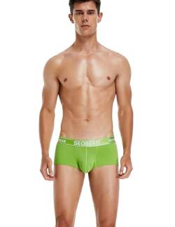 BEEMEN Herren Unterwäsche Low-Rise Boxer Trunk Unterhose (XXL (Europe Size XL), Grün) von BEEMEN