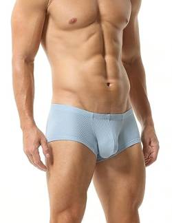 BEEMEN Low Rise Eisseide Herren Unterwäsche Männer Sexy Nylon Very Stretch Elasthische Boxershort Trunks Atmungsaktive Dünne Unterhose, 4er Packung von BEEMEN